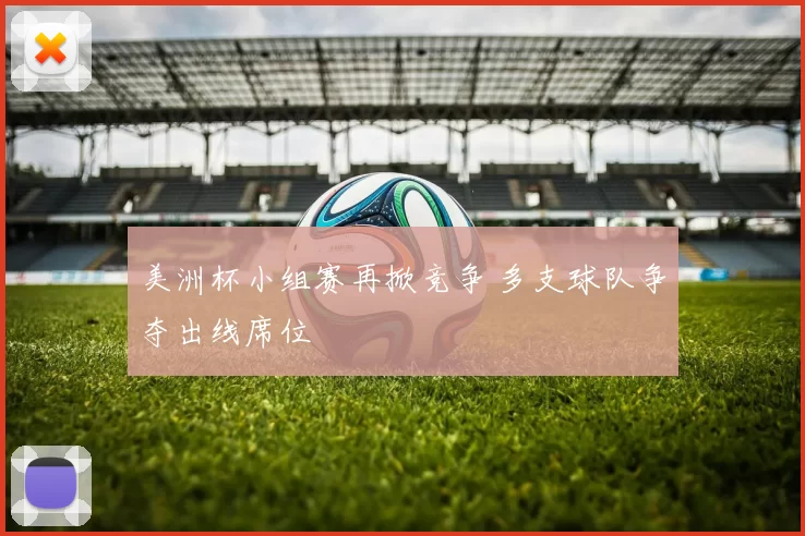 美洲杯小组赛再掀竞争 多支球队争夺出线席位